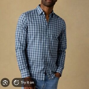 Faherty the movement shirt size XL long sleeve plaid knit button up